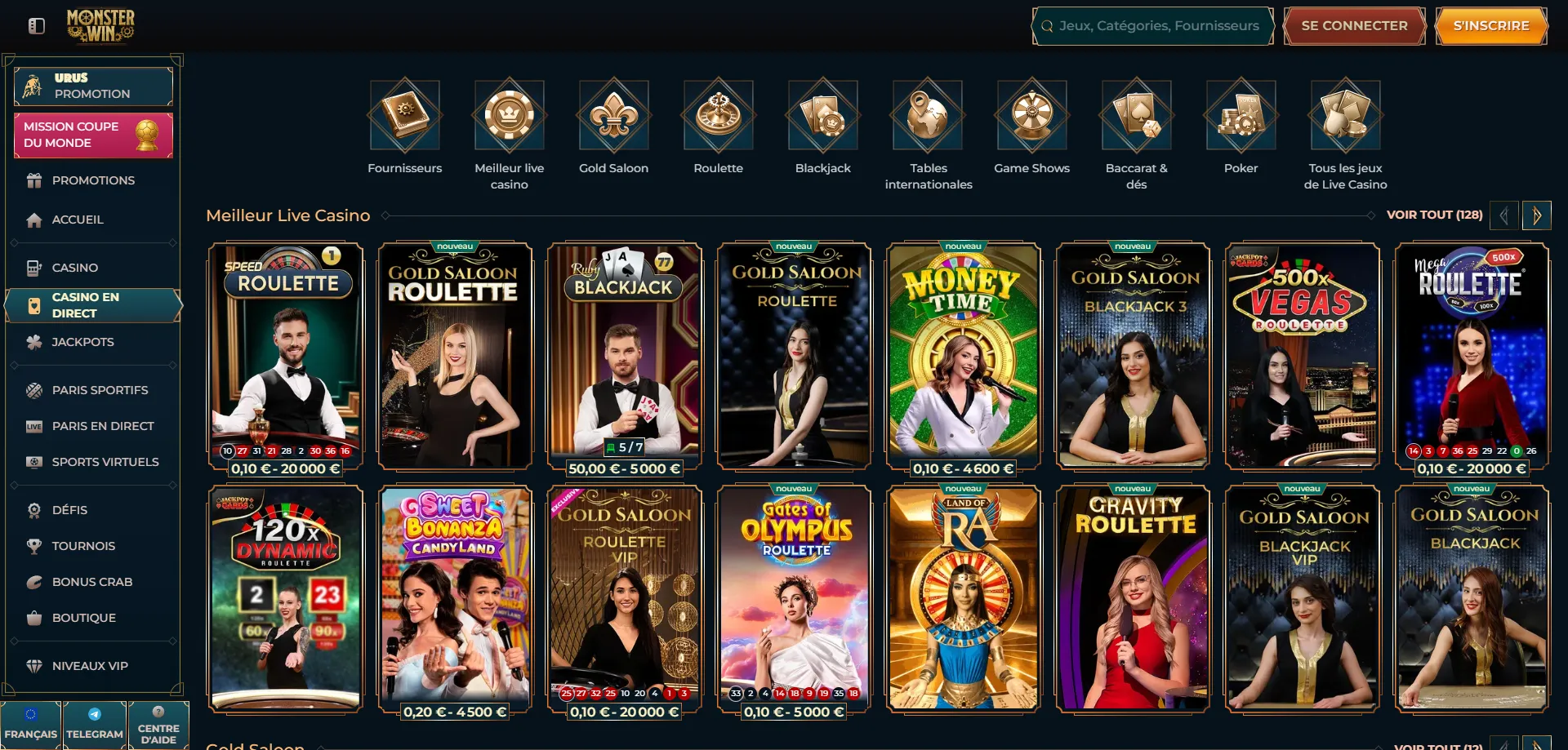 monsterwin-live1 Casino live Monsterwin croupier dal vivo blackjack roulette
